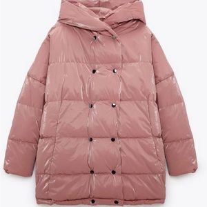 Zara Pink puffer Jacket
